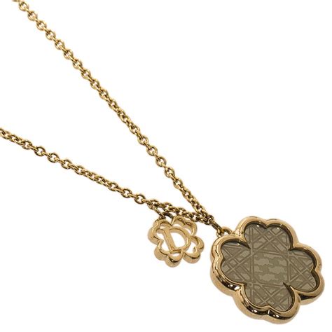 dior clover necklace price|dior gold and white necklace.